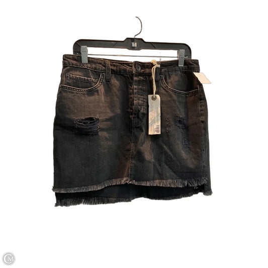 Skirt Mini & Short By Band Of Gypsies In Black Denim, Size: 10