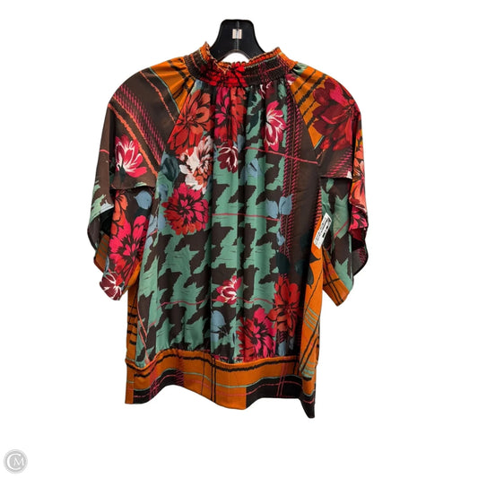 Top Short Sleeve By New York And Co In Multi-colored, Size: M