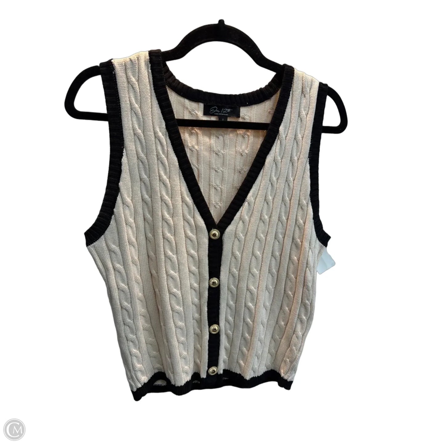 Top Sleeveless By Clothes Mentor In Tan, Size: L