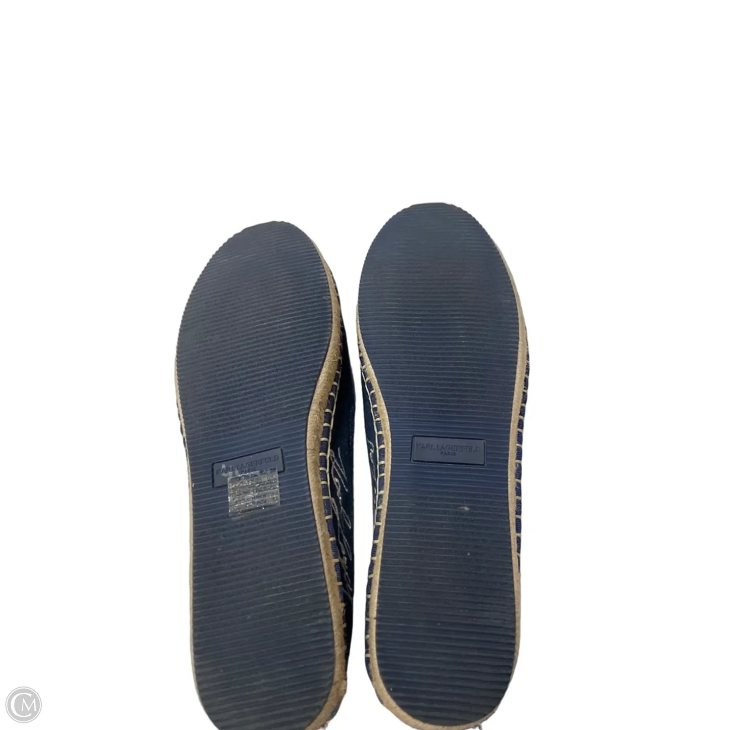 Shoes Designer By Karl Lagerfeld In Blue Denim, Size: 11