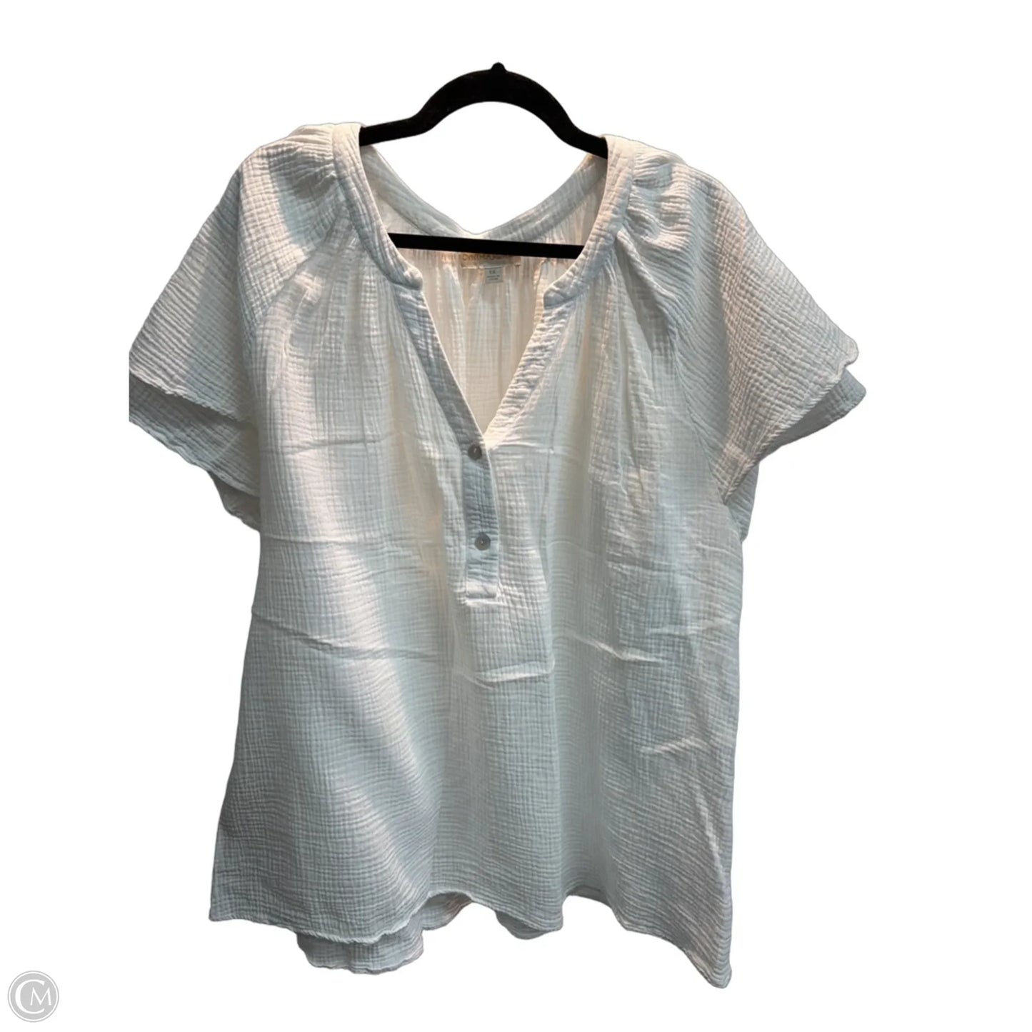 Top Short Sleeve By Cynthia Rowley In White, Size: 1x