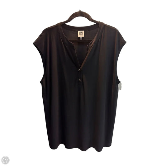 Top Sleeveless By Anne Klein In Black, Size: 2x