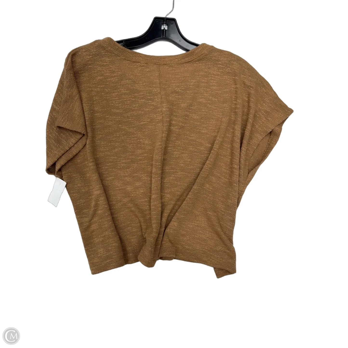 Top Short Sleeve By Zenana In Brown, Size: L
