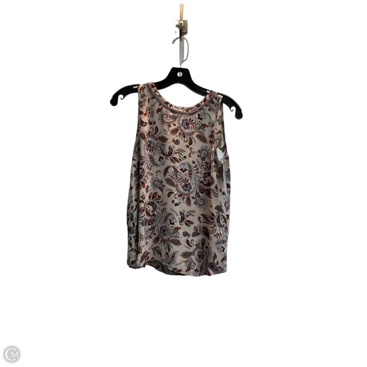 Top Sleeveless By Loft In Paisley Print, Size: Xsp