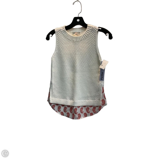 Top Sleeveless By Loft In White, Size: Xxsp