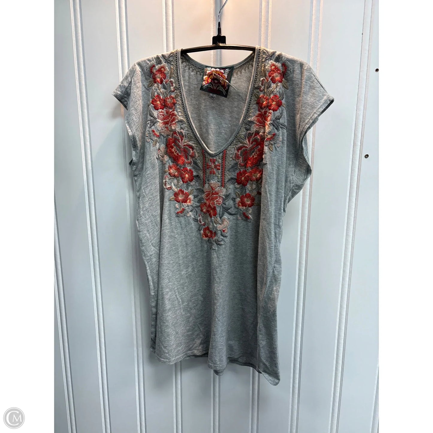 Top Sleeveless By Johnny Was In Grey, Size: S