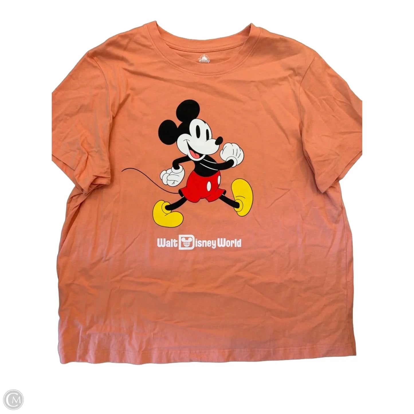 Top Short Sleeve Basic By Disney In Orange, Size: L