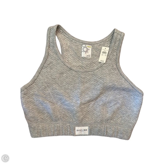 Athletic Bra By Offline In Grey, Size: L