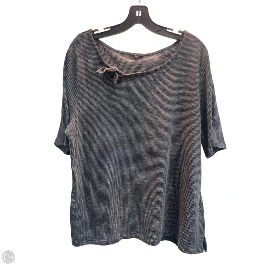 Top Short Sleeve By Talbots In Navy, Size: Xl