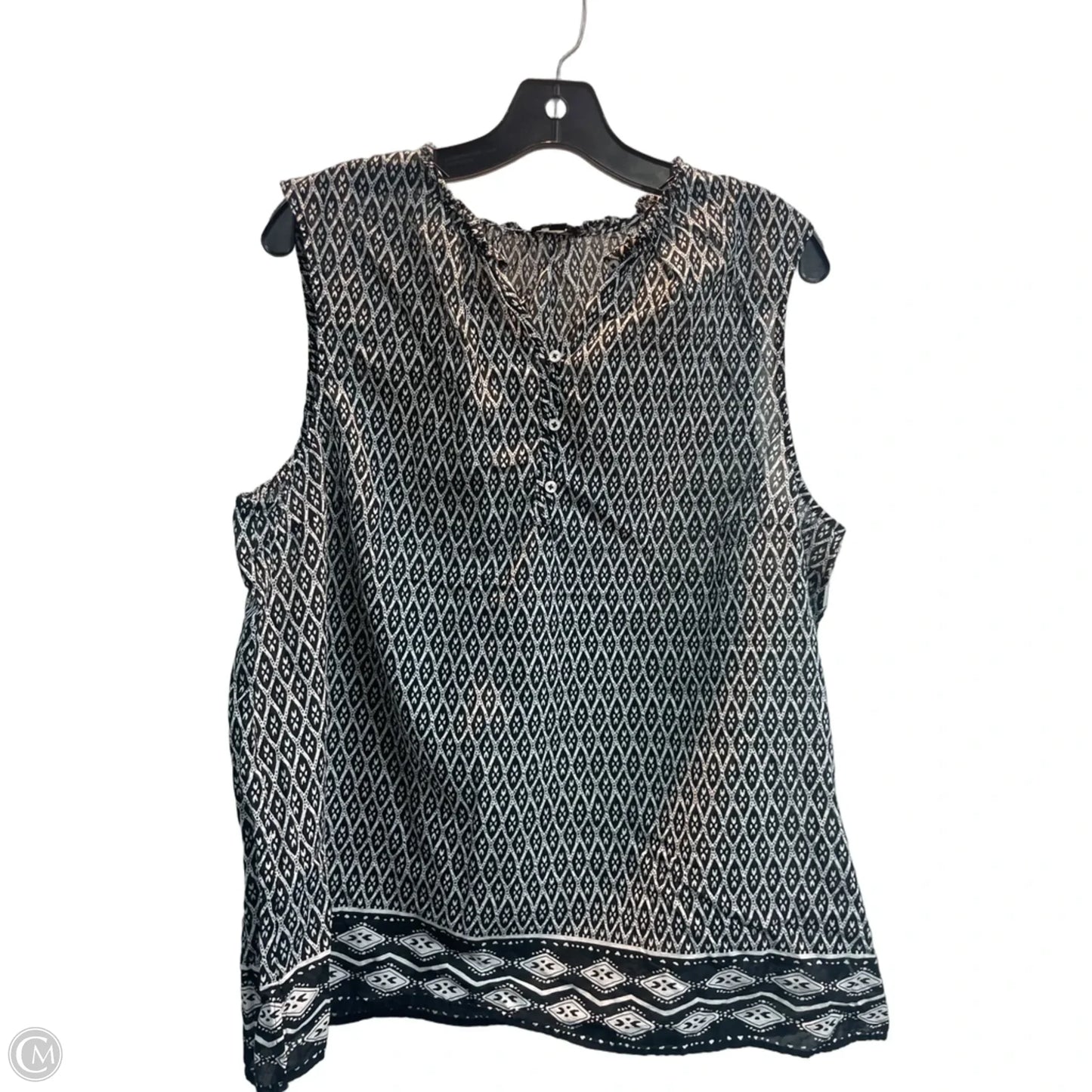 Top Sleeveless By Talbots In Black, Size: Xl