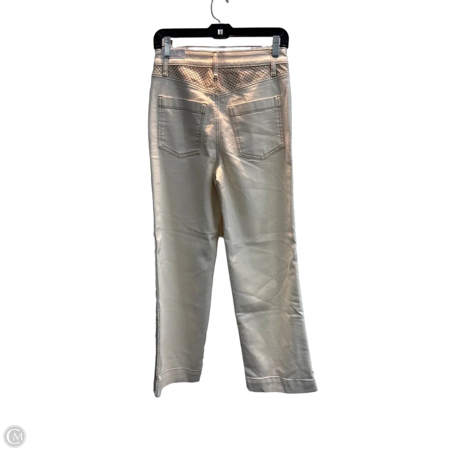 Jeans Wide Leg By Chicos In Cream Denim, Size: 4