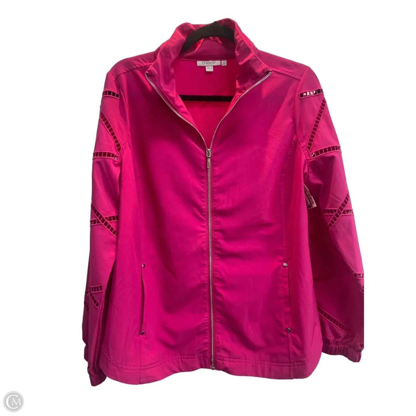 Jacket Shirt By Chicos In Pink, Size: M