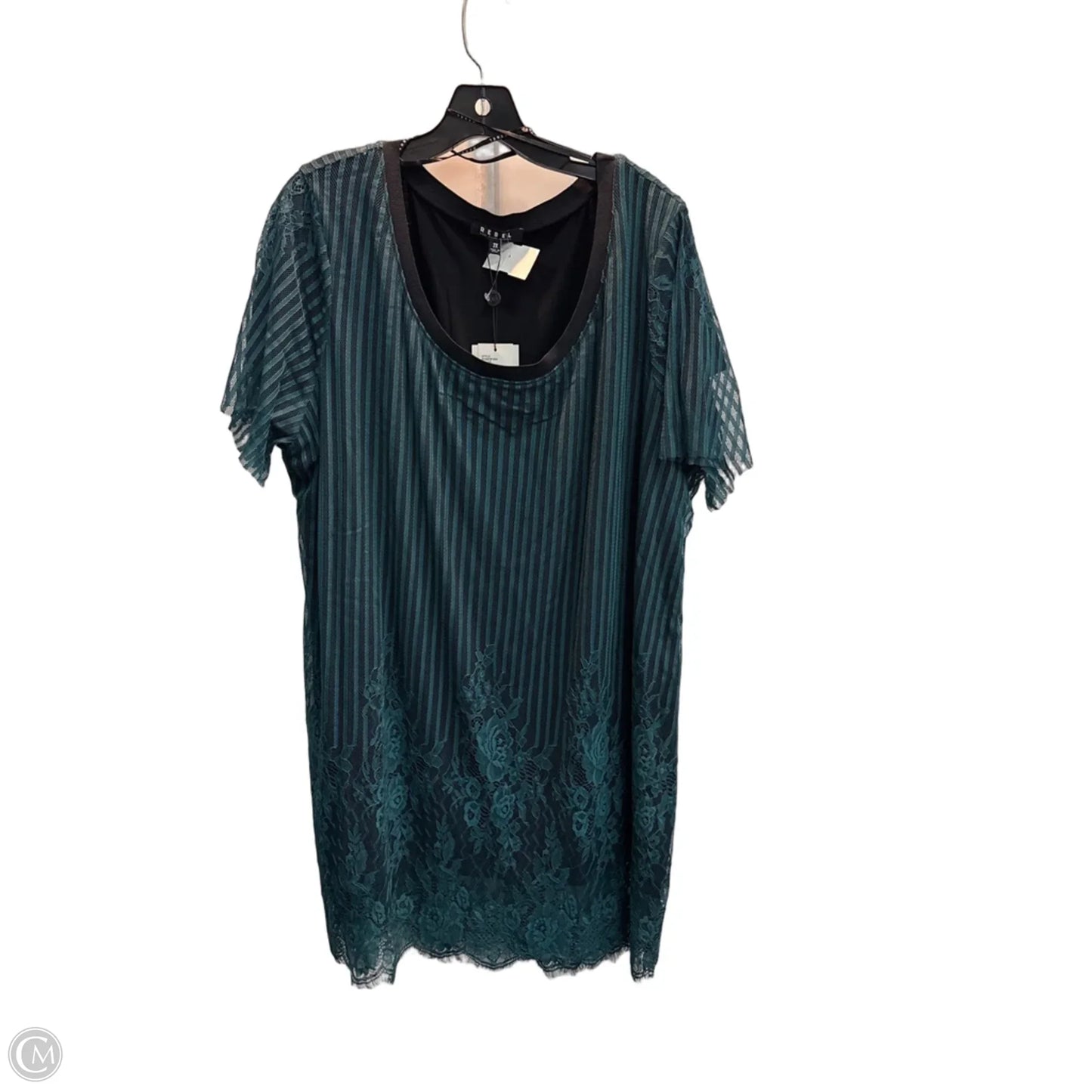 Dress Casual Short By Rebel In Green, Size: 2x