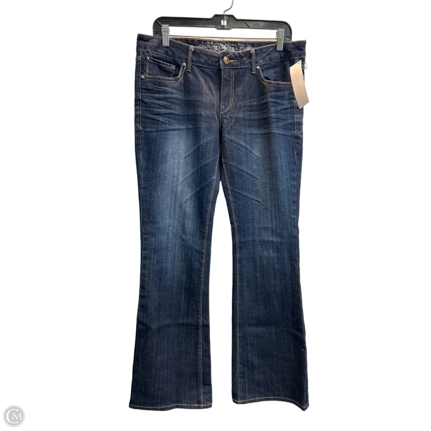 Jeans Boot Cut By Express In Blue Denim, Size: 8p