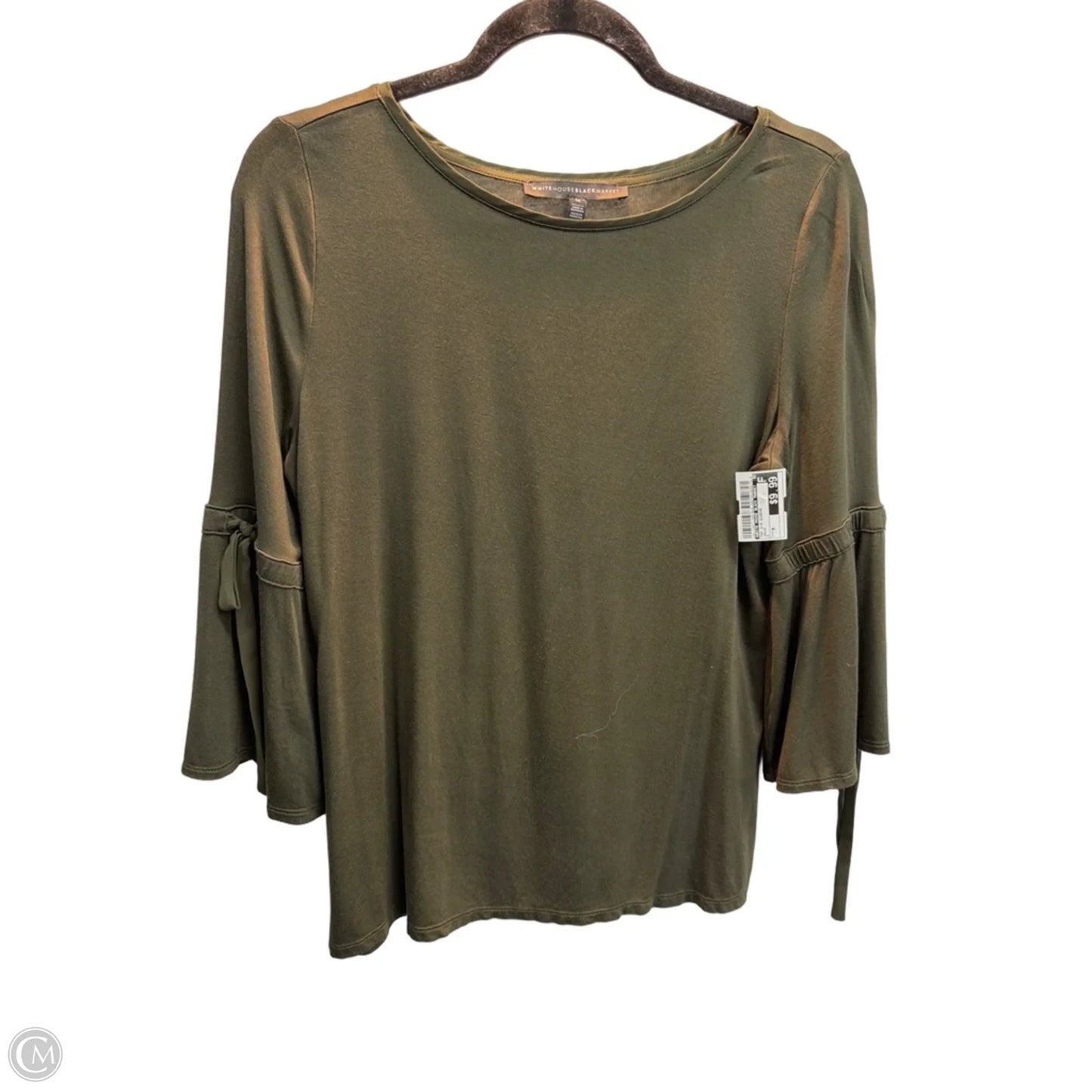 Top 3/4 Sleeve By White House Black Market In Green, Size: M