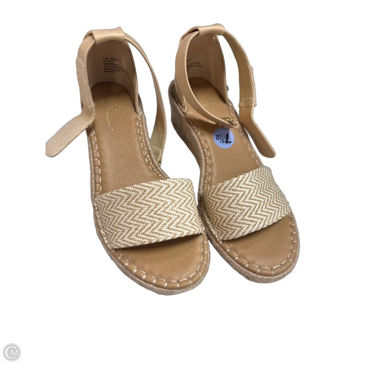 Sandals Heels Wedge By Tommy Bahama In Gold, Size: 7.5