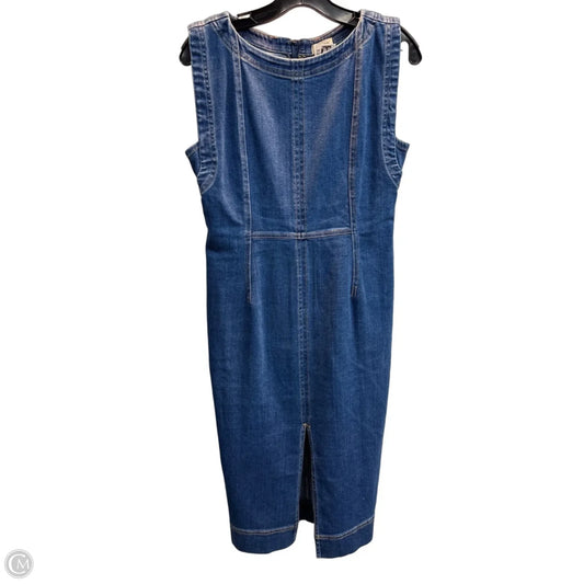 Dress Casual Midi By Pilcro In Blue Denim, Size: Mp