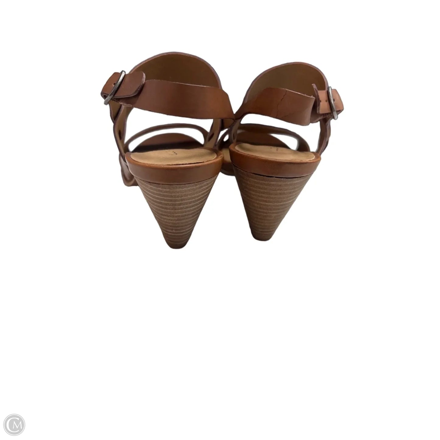 Sandals Heels Kitten By Lucky Brand In Brown, Size: 8