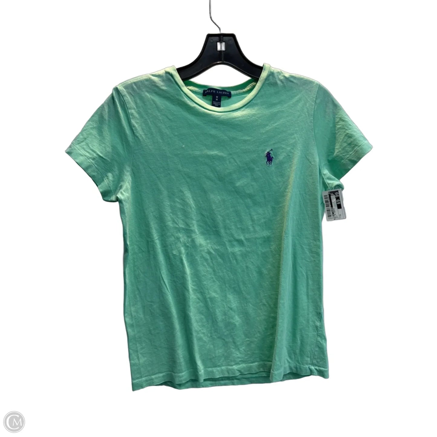 Top Short Sleeve Basic By Ralph Lauren In Aqua, Size: M
