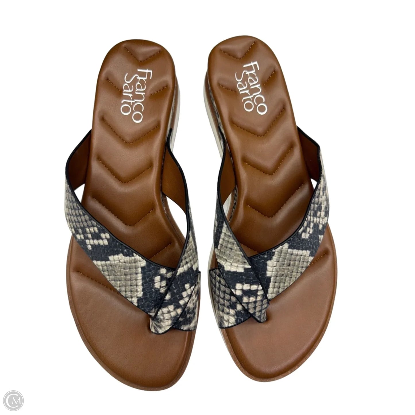 Sandals Heels Platform By Franco Sarto In Snakeskin Print, Size: 8.5