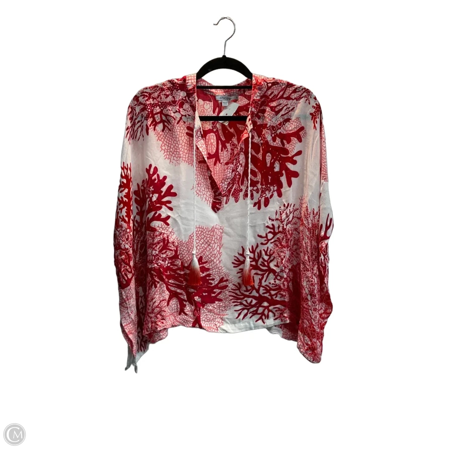 Top Short Sleeve By Chicos In Red, Size: M