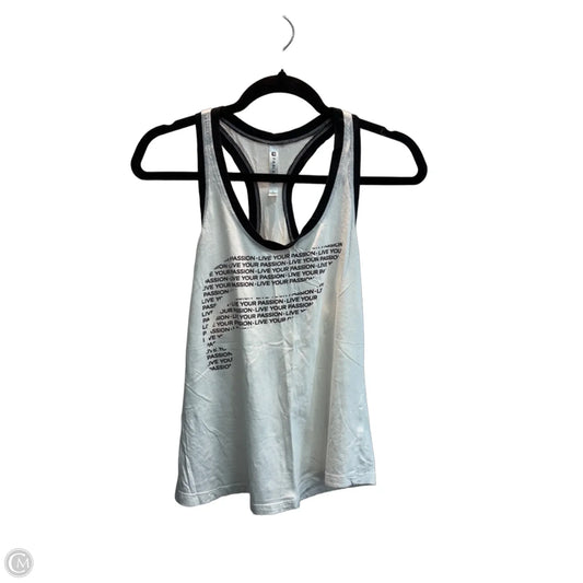 Athletic Tank Top By Fabletics In Black & White, Size: L