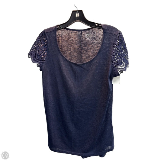 Top Short Sleeve By Soho Apparel In Navy, Size: M
