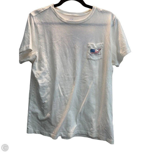 Top Short Sleeve Basic By Vineyard Vines In White, Size: L