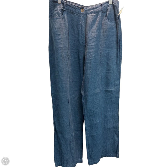 Pants Linen By Yest In Blue, Size: 14