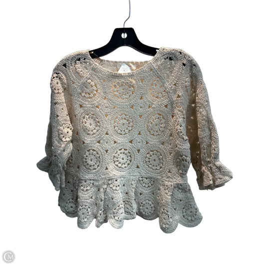 Top 3/4 Sleeve By Solitaire In White, Size: S