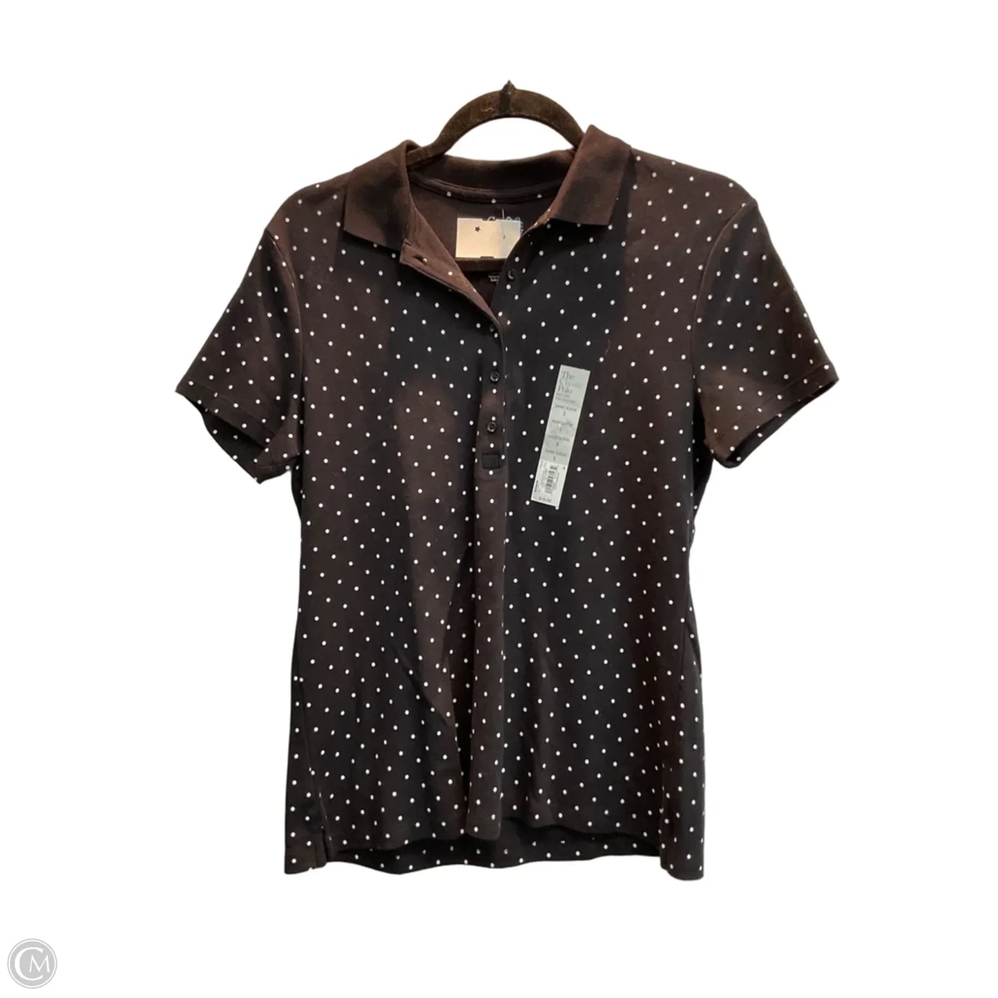 Top Short Sleeve By Croft And Barrow In Polkadot Pattern, Size: S