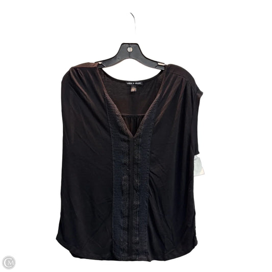 Top Short Sleeve By Cable And Gauge In Black, Size: L