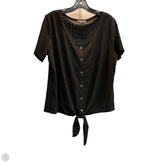 Top Short Sleeve Basic By Belldini In Black, Size: L