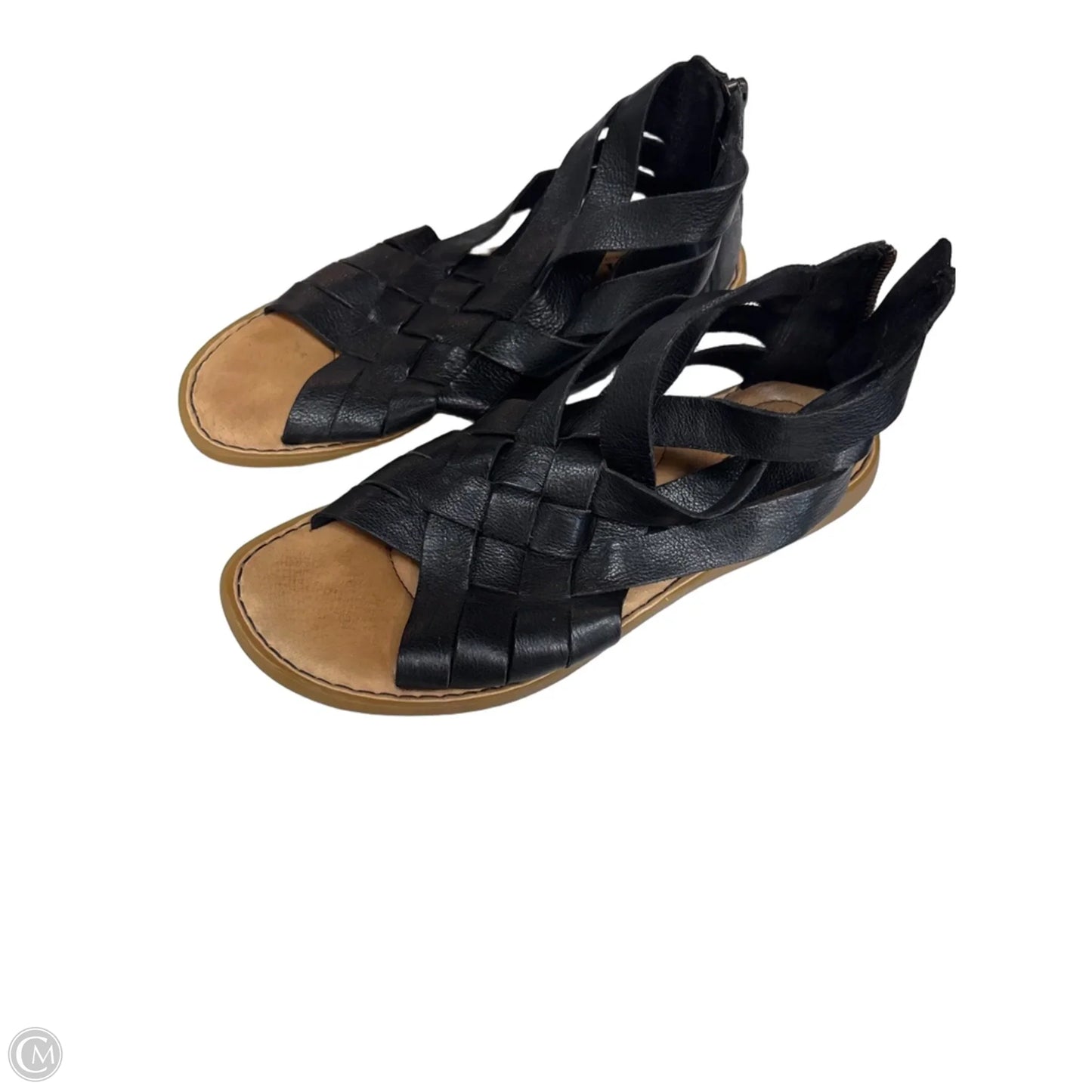 Sandals Flats By Born In Black, Size: 7