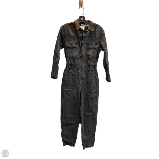 Jumpsuit By Universal Thread In Black Denim, Size: Xxs