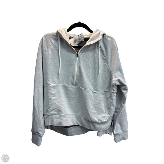 Athletic Top Long Sleeve Hoodie By New Balance In Grey, Size: L