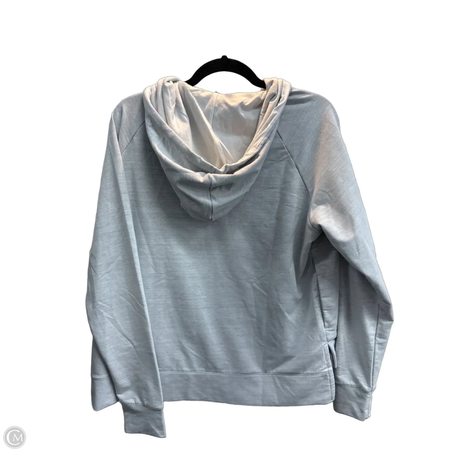Athletic Top Long Sleeve Hoodie By New Balance In Grey, Size: L