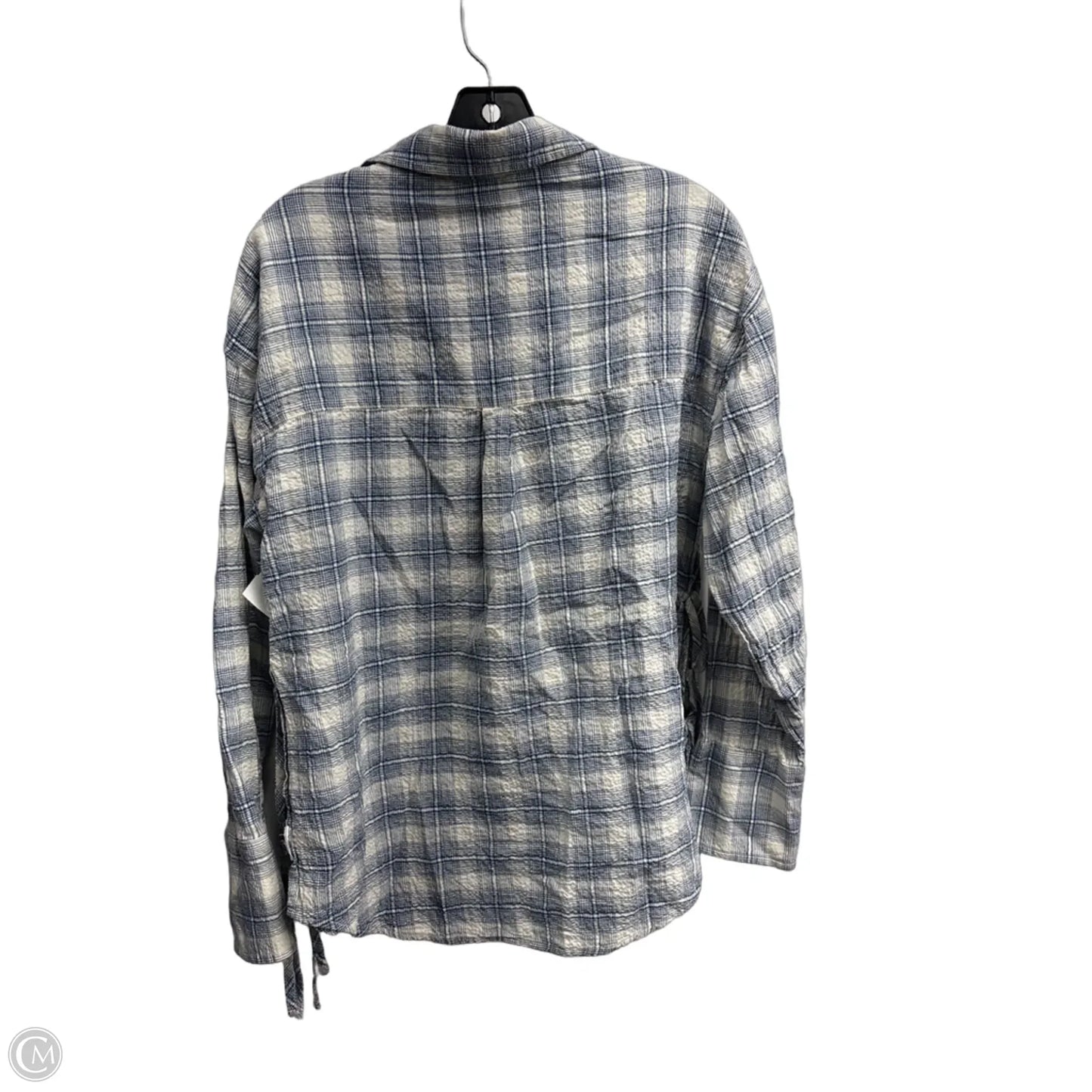Top Long Sleeve By American Eagle In Plaid Pattern, Size: S