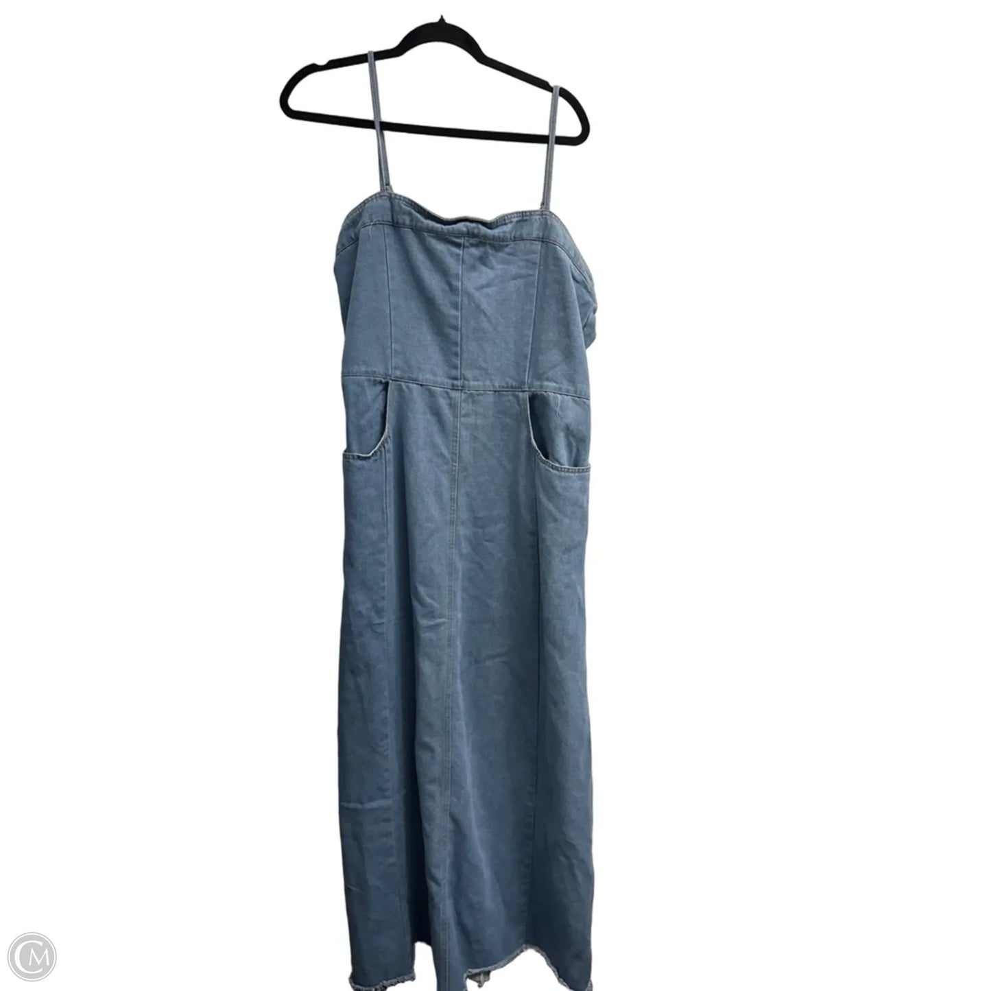 Dress Casual Maxi By Clothes Mentor In Blue Denim, Size: Xl