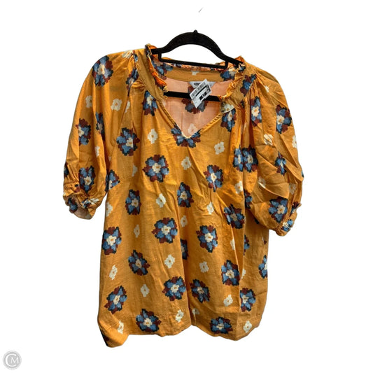 Top Short Sleeve By Sonoma In Orange, Size: L