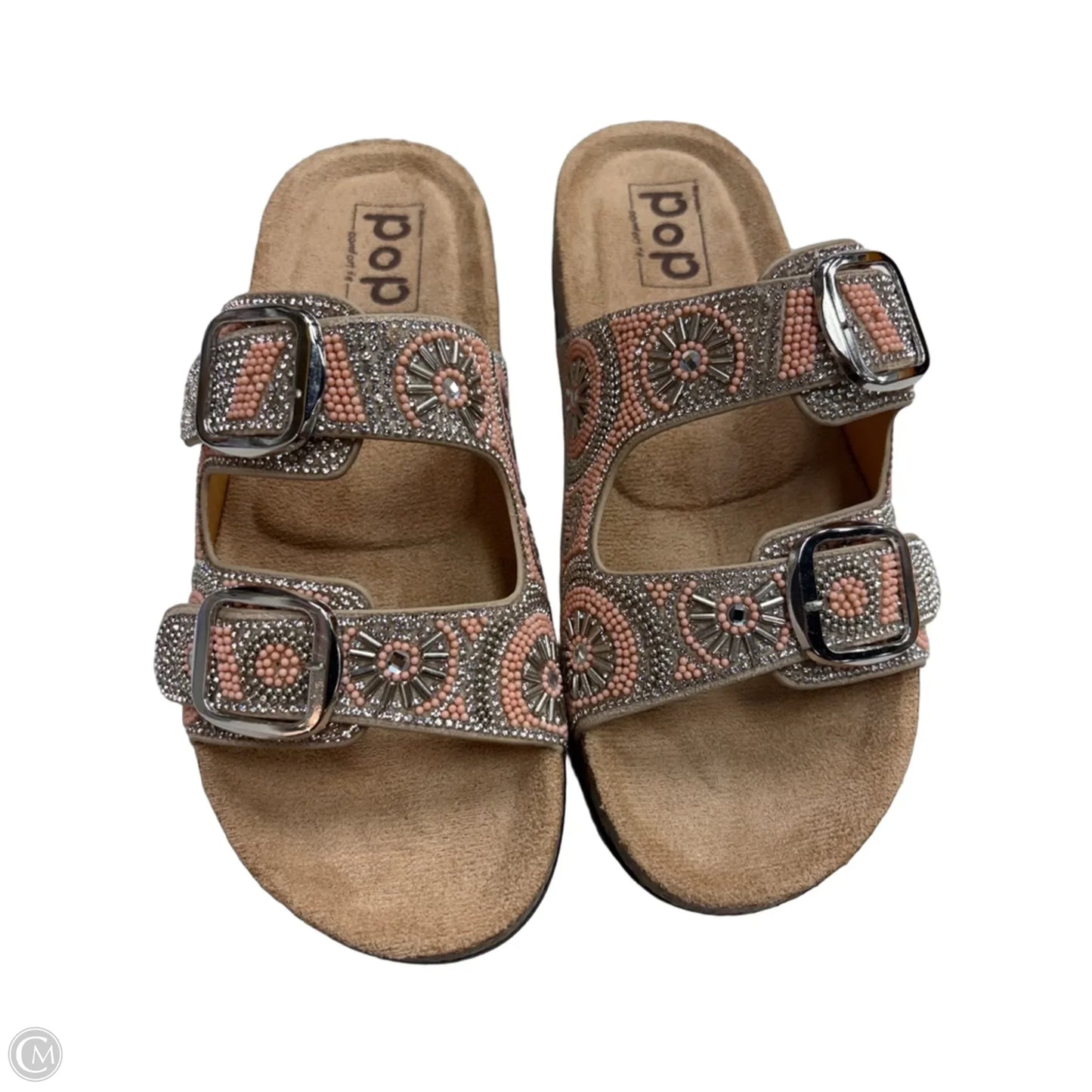 Sandals Flats By Popfit In Pink, Size: 10