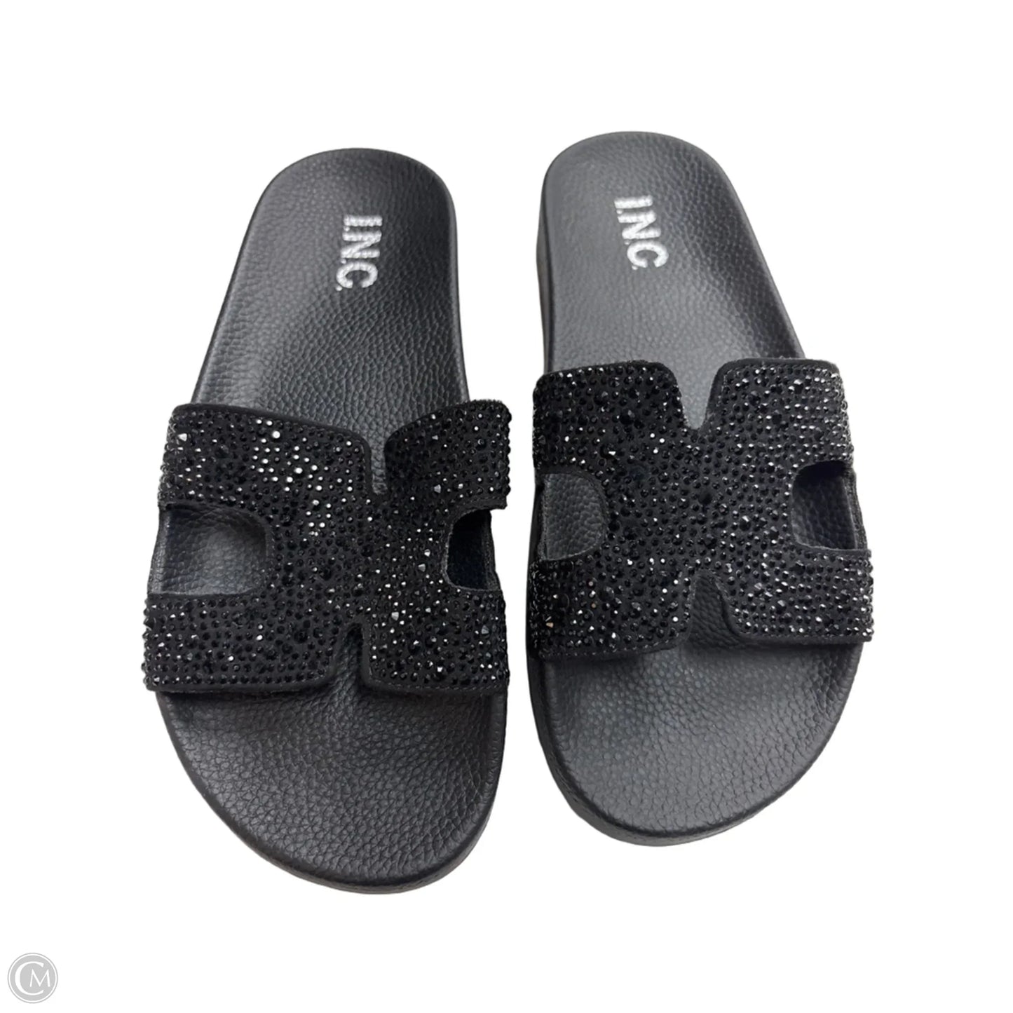 Sandals Flip Flops By Inc In Black, Size: 6