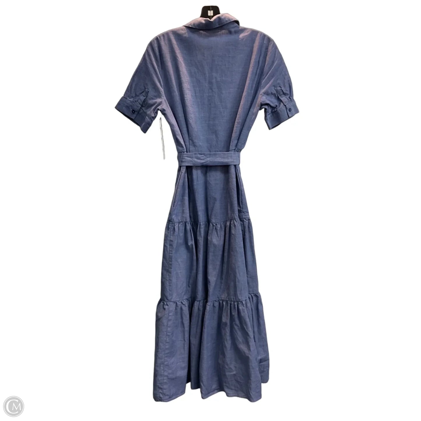 Dress Casual Midi By Calvin Klein In Blue Denim, Size: Mp
