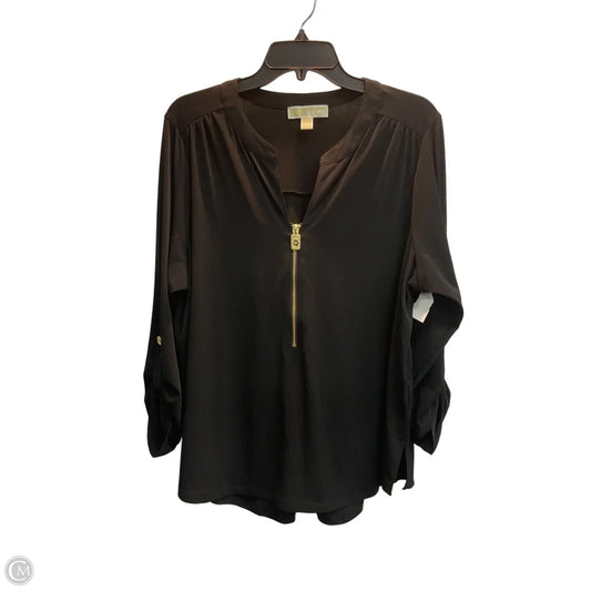 Top 3/4 Sleeve By Michael By Michael Kors In Black, Size: 1x