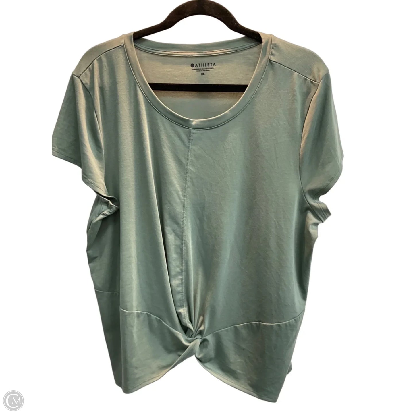 Athletic Top Short Sleeve By Athleta In Grey, Size: Xl