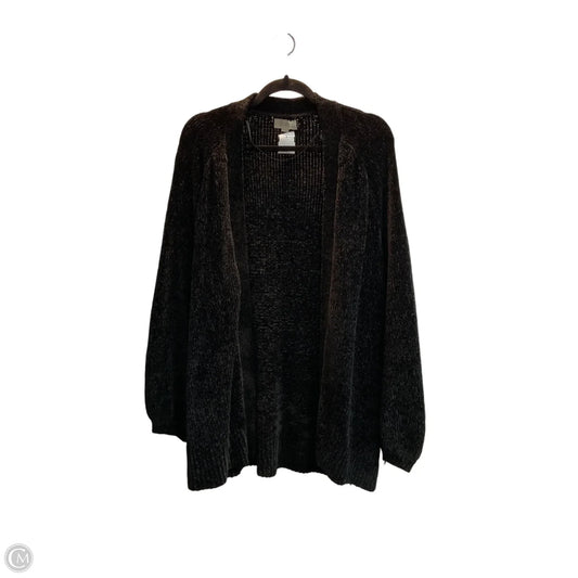 Sweater Cardigan By Loft In Black, Size: L