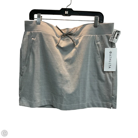 Athletic Skort By Athleta In Striped Pattern, Size: L