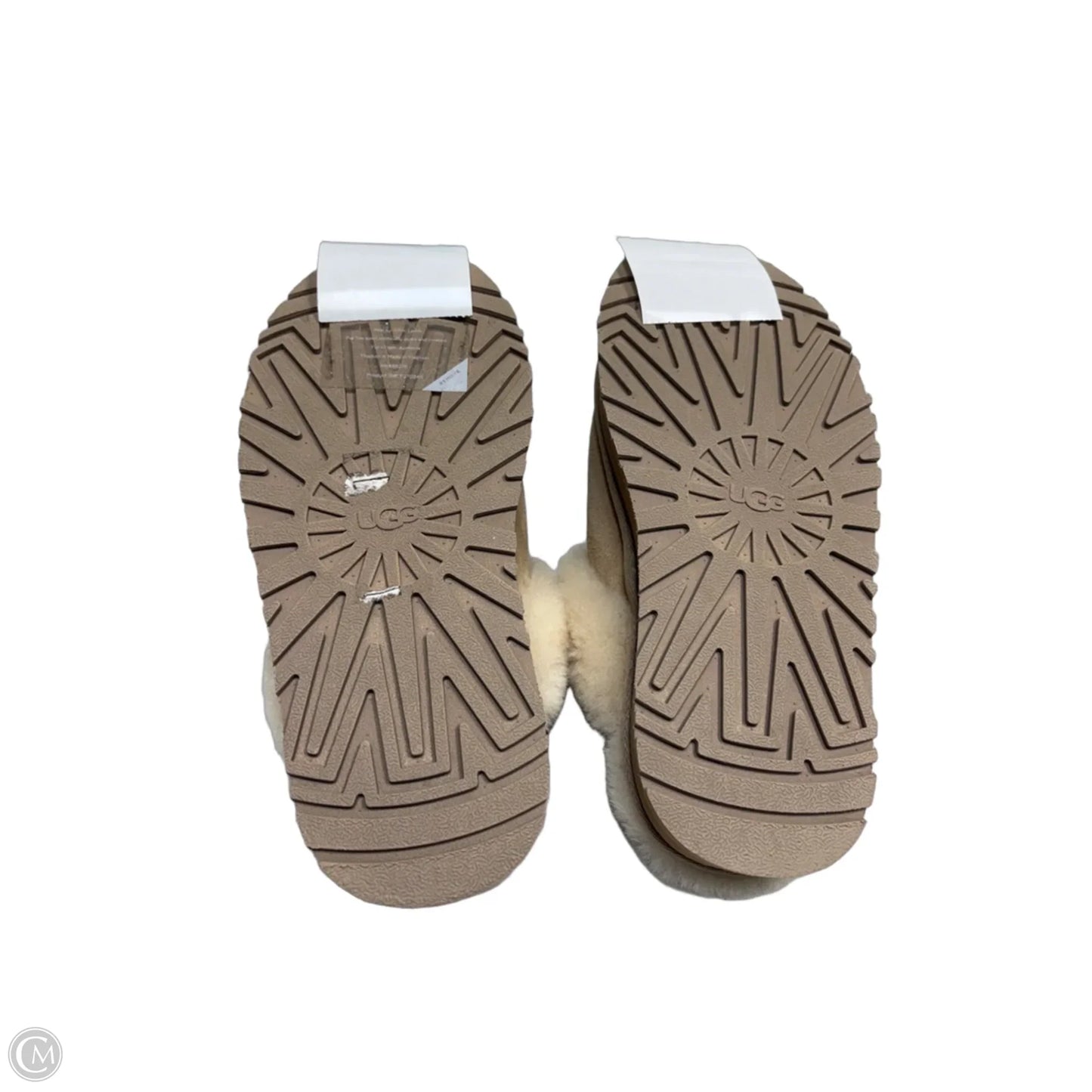 Slippers Designer By Ugg In Tan, Size: 7