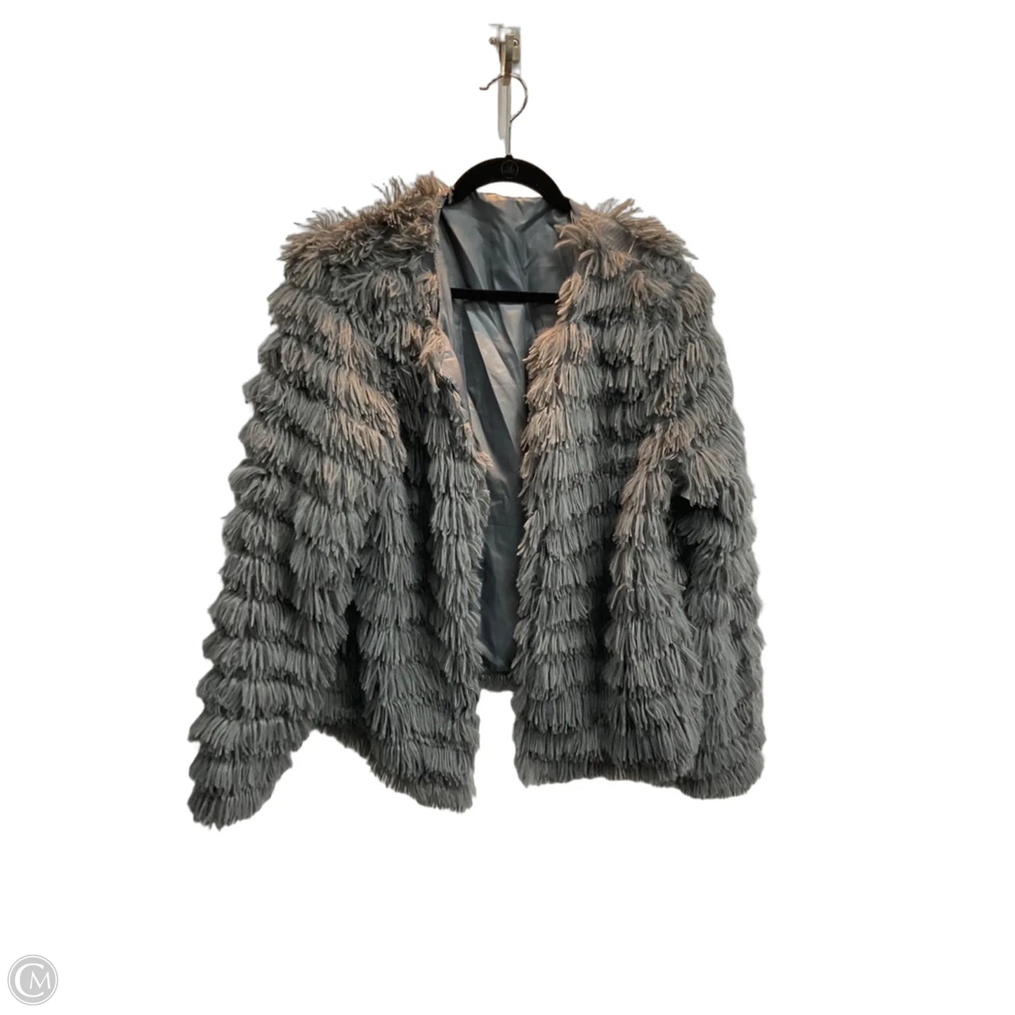 Jacket Faux Fur & Sherpa By Clothes Mentor In Grey, Size: Xl
