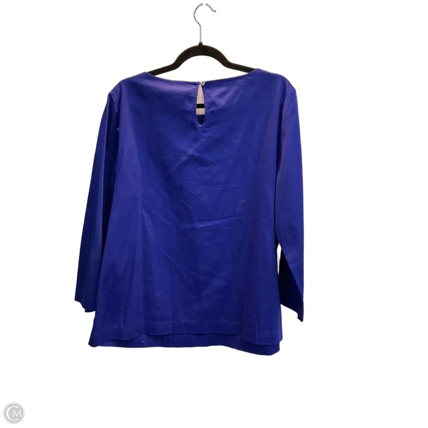 Blouse 3/4 Sleeve By Chicos In Blue, Size: L